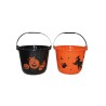 SEAU A BONBONS TRICK OR TREAT NOIR OU ORANGE 19.5  X 15.5 CM HALLOWEEN SEAU A BONBONS TRICK OR TREAT NOIR OU ORANGE 19.5  X 15.5 CM HALLOWEEN