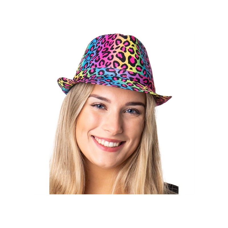 CHAPEAU BORSALINO PANTHERE MULTICOLORE