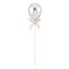 CAKE TOPPER BALLON ARGENT 21 CM