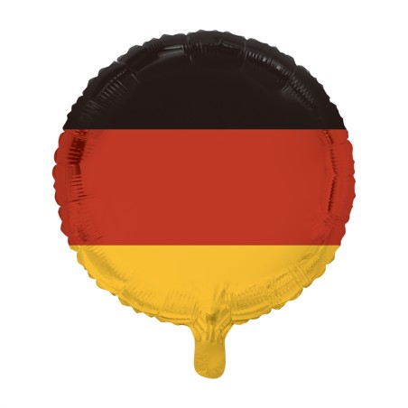 BALLON METALLIQUE ROND DRAPEAU D'ALLEMAGNE 46 CM 