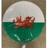 BALLON METALLIQUE ROND DRAPEAU DU PAYS DE GALLES 46 CM 