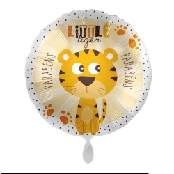 BALLON METALLIQUE ROND LITTLE TIGER PARABENS 43 CM