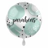 BALLON METALLIQUE ROND MENTHE PARABENS 43 CM  BALLON METALLIQUE ROND MENTHE PARABENS 43 CM