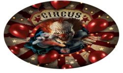 6 ASSIETTES CIRQUE CLOWN HALLOWEEN 23 CM 