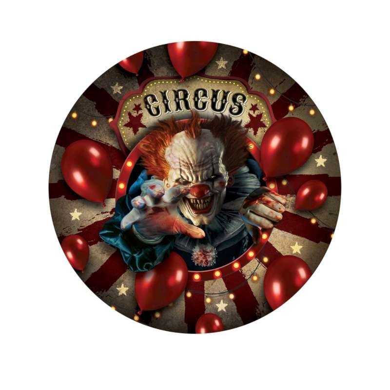 6 ASSIETTES CIRQUE CLOWN HALLOWEEN 23 CM 