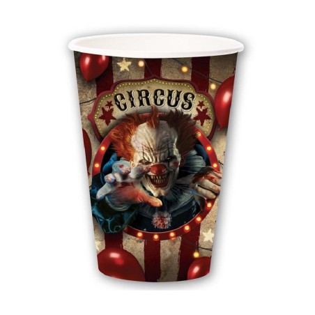 6 GOBELETS CIRQUE HALLOWEEN  355 ML 