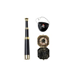 KIT ACCESSOIRE  PIRATE BOUSSOLE LONGUE VUE CACHE OEIL