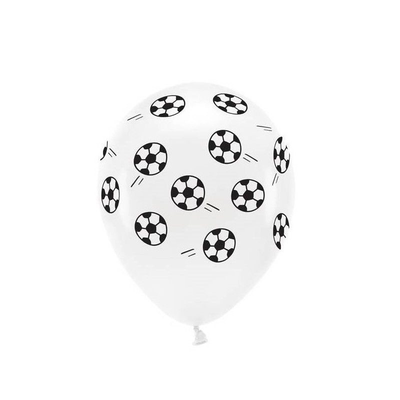 6 BALLONS LATEX 11" NOIR ET BLANC FOOT 6 BALLONS LATEX 11" NOIR ET BLANC FOOT