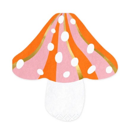 20 SERVIETTES CHAMPIGNON 27 X 26 CM