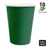 10 GOBELETS VERT FONCE 26 CL 