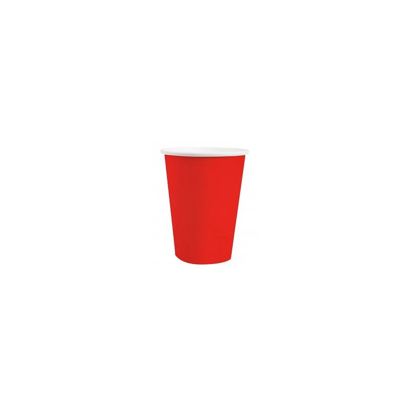 10 GOBELETS ROUGE 26 CL 