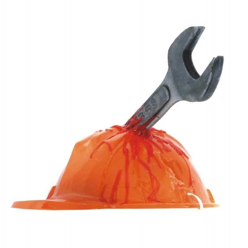 CASQUE DE CHANTIER AVEC CLE DE DOUZE