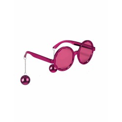LUNETTES BOULES DISCO ROSE FUSCHIA