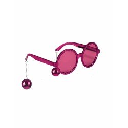 LUNETTES BOULES DISCO ROSE FUSCHIA