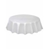 NAPPE RONDE  EN PLASTIQUE BLANC 213 CM DE DIAMETRE 