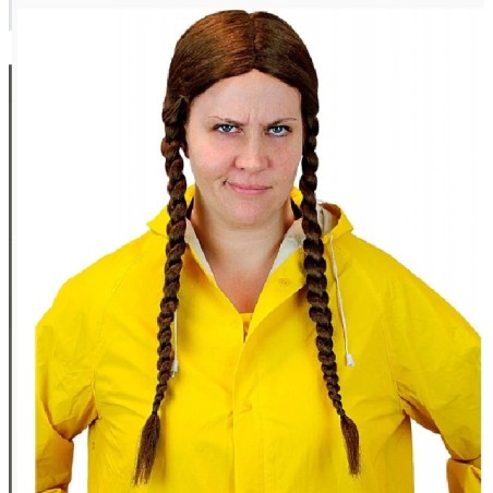 PERRUQUE NOIR AVEC TRESSES 