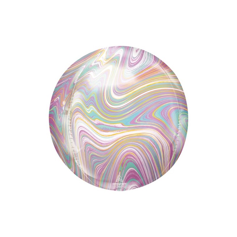 BALLON METALIQUE ORBZ MARBE PASTEL 38 X 40 CM BALLON METALIQUE ORBZ MARBE PASTEL 38 X 40 CM