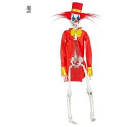 DECORATION HALLOWEEN SQUELETTE CLOWN HORREUR 40 CM 