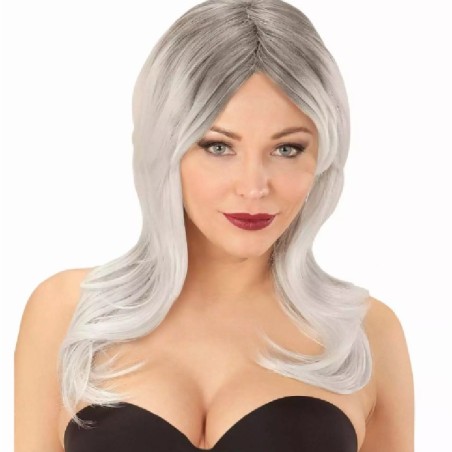 PERRUQUE LONGUE LINDSAY NOIR ET GRISE