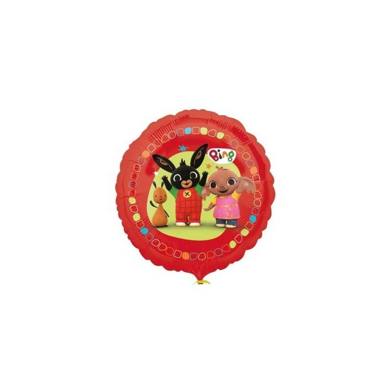 BALLON METALLIQUE LAPIN BING ROND DE 45 CM 