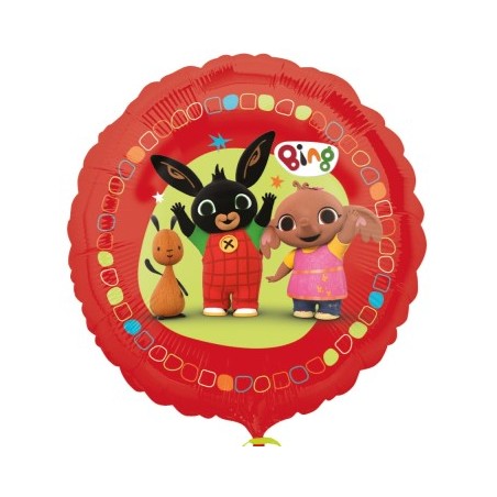 BALLON METALLIQUE LAPIN BING ROND DE 45 CM 