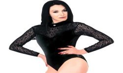 BODY NOIR VELOUR ET DENTELLE AVEC MANCHES