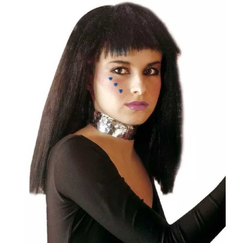 PERRUQUE FANNY CHEVEUX NOIRS LONGS AVEC FRANGE