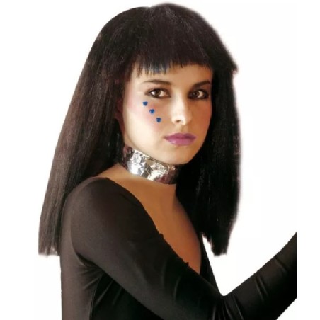 PERRUQUE FANNY CHEVEUX NOIRS LONGS AVEC FRANGE