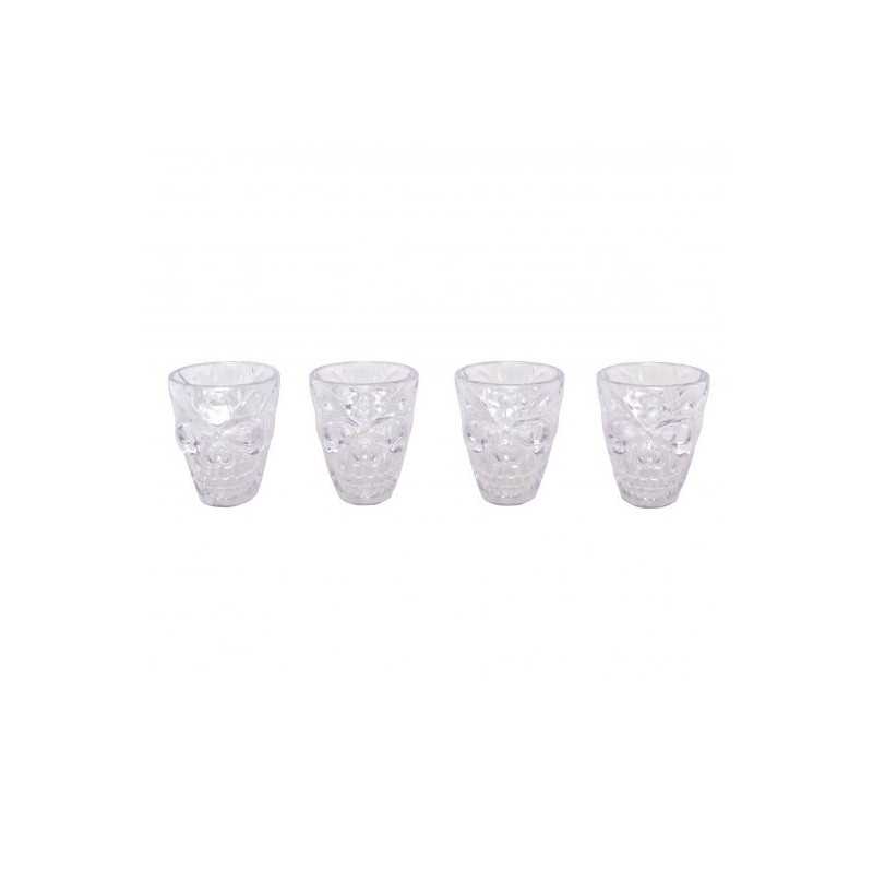 4 SHOTS TETE DE MORT 55 ML 5 X 4.6 X 4.2 CM