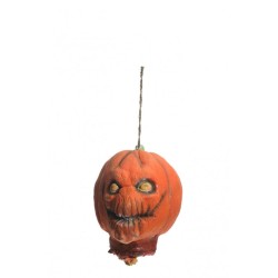 DECORATION HALLOWEEN TETE DE CITROUILLE A SUSPENDRE EN LATEX