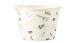 8 GOBELETS JOYEUX NOEL FORET ENCHANTEE BLANC, VERT, MARRON ET OR 255 ML 