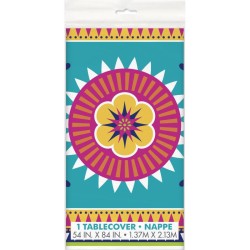 NAPPE PLASTIFIEE COLOREE BOHO FIESTA 137 X 213 CM