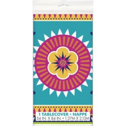 NAPPE PLASTIFIEE COLOREE BOHO FIESTA 137 X 213 CM