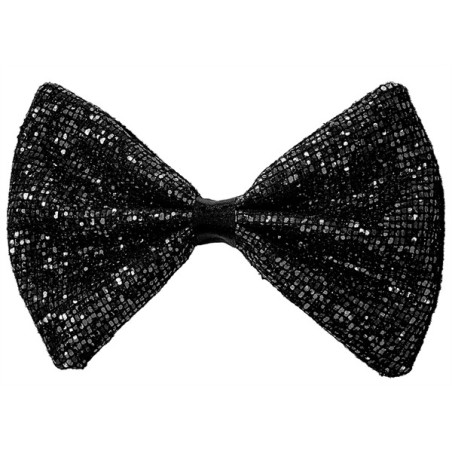 NOEUD PAPILLON  NOIR BRILLANT 