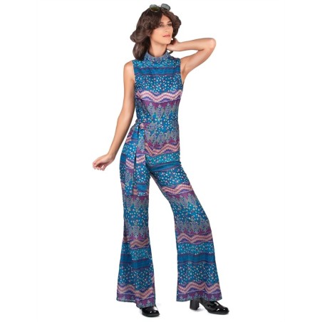 DEGUISEMENT FEMME COMBINAISON ANNEES 70'S TAILLE S