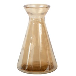 VASE GASPARD VERRE FUME AMBRE 11 X 6.8 CM 