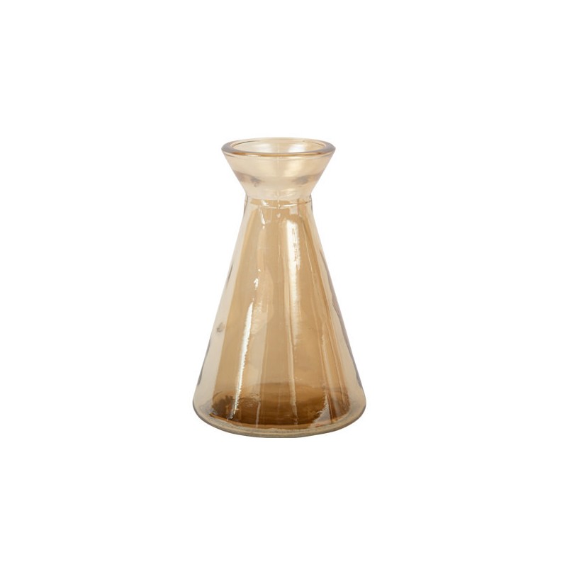 VASE GASPARD VERRE FUME AMBRE 11 X 6.8 CM 