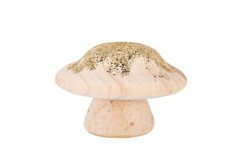 CHAMPIGNON BOIS PAILLETTES OR 7 X 6 CM