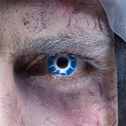 LENTILLES DE CONTACT SEMAINE FOUDRE ( BLEU ET BLANC )