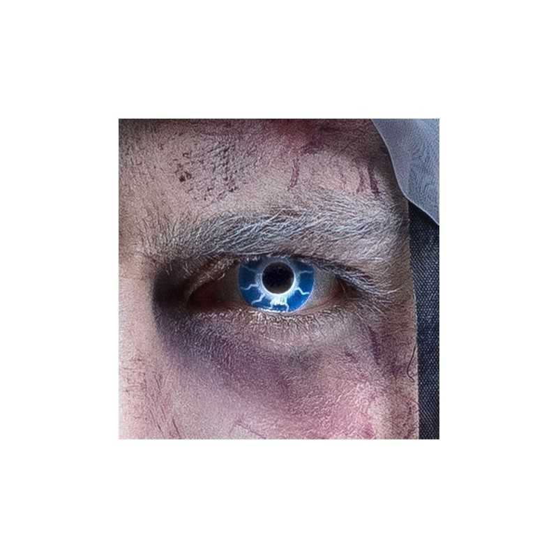 LENTILLES DE CONTACT SEMAINE FOUDRE ( BLEU ET BLANC )