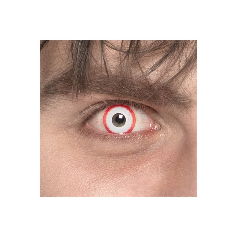 LENTILLES SEMAINE ZOMBIE (ROUGE ET BLANC ) LENTILLES SEMAINE ZOMBIE (ROUGE ET BLANC )