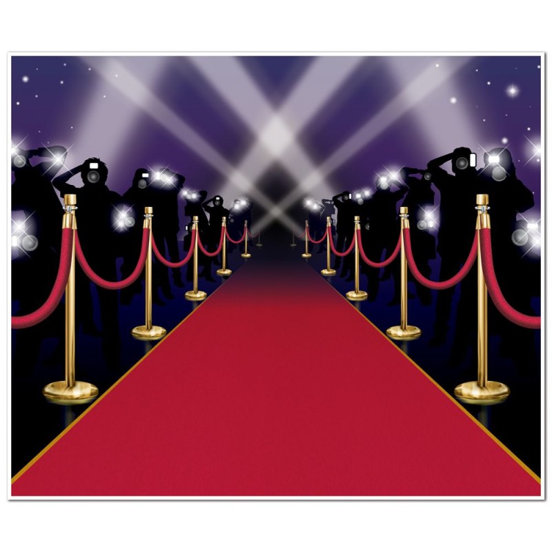 SCENE DECORATIVE TAPIS ROUGE HOLLYWOOD 1.52 X 1.83 M