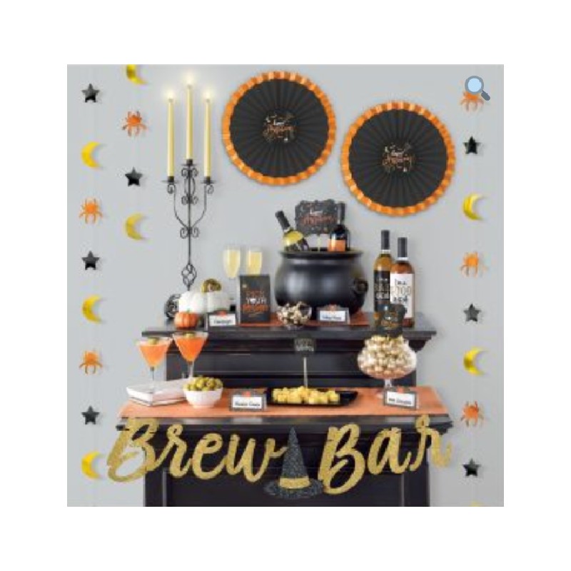 KIT DE DECORATION EN PAPIER HALLOWEEN BREW BAR