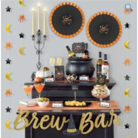 KIT DE DECORATION EN PAPIER HALLOWEEN BREW BAR