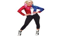 DEGUISEMENT VESTE TEE SHIRT INTEGRE HARLEY QUINN SUICIDE SQUAD TAILLE M