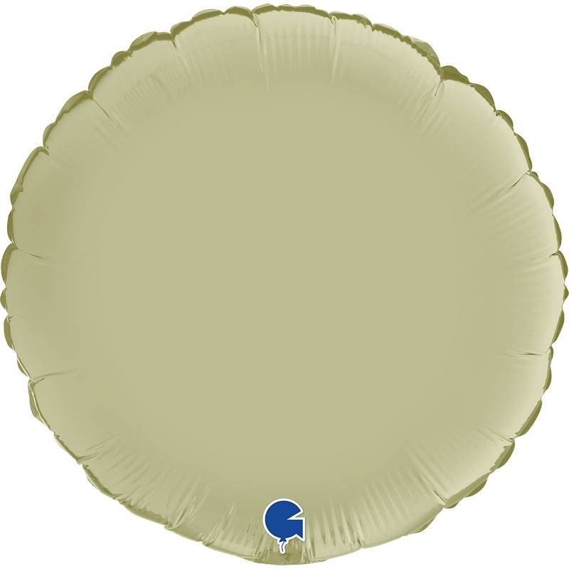 BALLON METALLIQUE ROND SATIN VERT PASTEL 46 CM  BALLON METALLIQUE ROND SATIN VERT PASTEL 46 CM