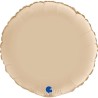 BALLON METALLIQUE ROND SATIN CREAM PASTEL 46 CM  BALLON METALLIQUE ROND SATIN CREAM PASTEL 46 CM