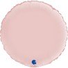 BALLON METALLIQUE ROND SATIN ROSE PASTEL 46 CM