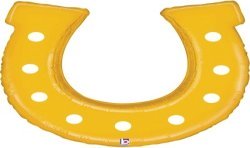 BALLON METALLIQUE FER A CHEVAL OR 97 CM