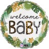 BALLON METALLIQUE ROND WELCOME BABY JUNGLE 46 CM  BALLON METALLIQUE ROND WELCOME BABY JUNGLE 46 CM